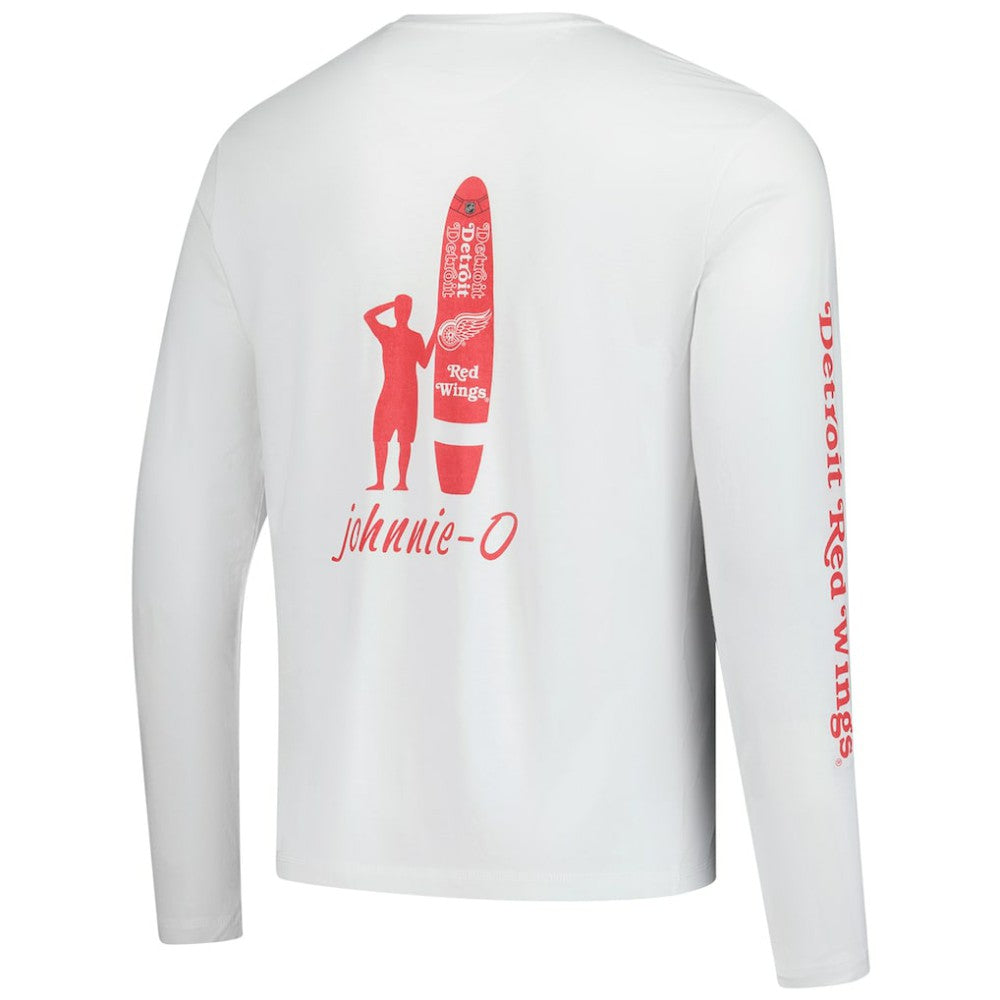 Detroit Red Wings johnnie-O Adam Long Sleeve T-Shirt - White T-shirts