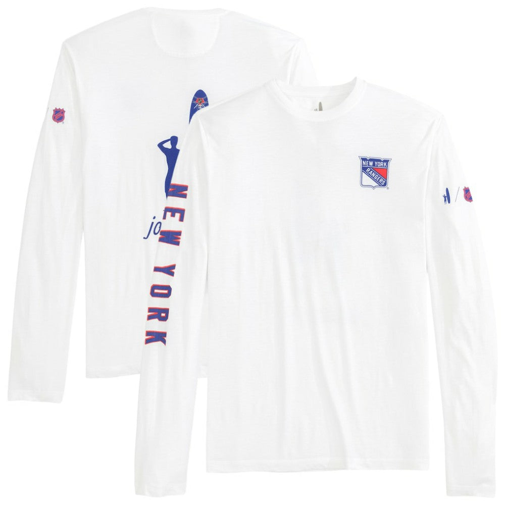 New York Rangers johnnie-O Adam Long Sleeve T-Shirt - White T-shirts