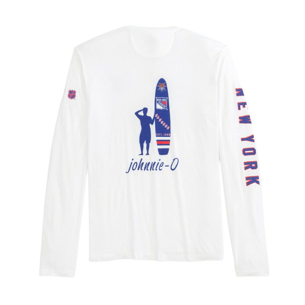 New York Rangers johnnie-O Adam Long Sleeve T-Shirt - White T-shirts