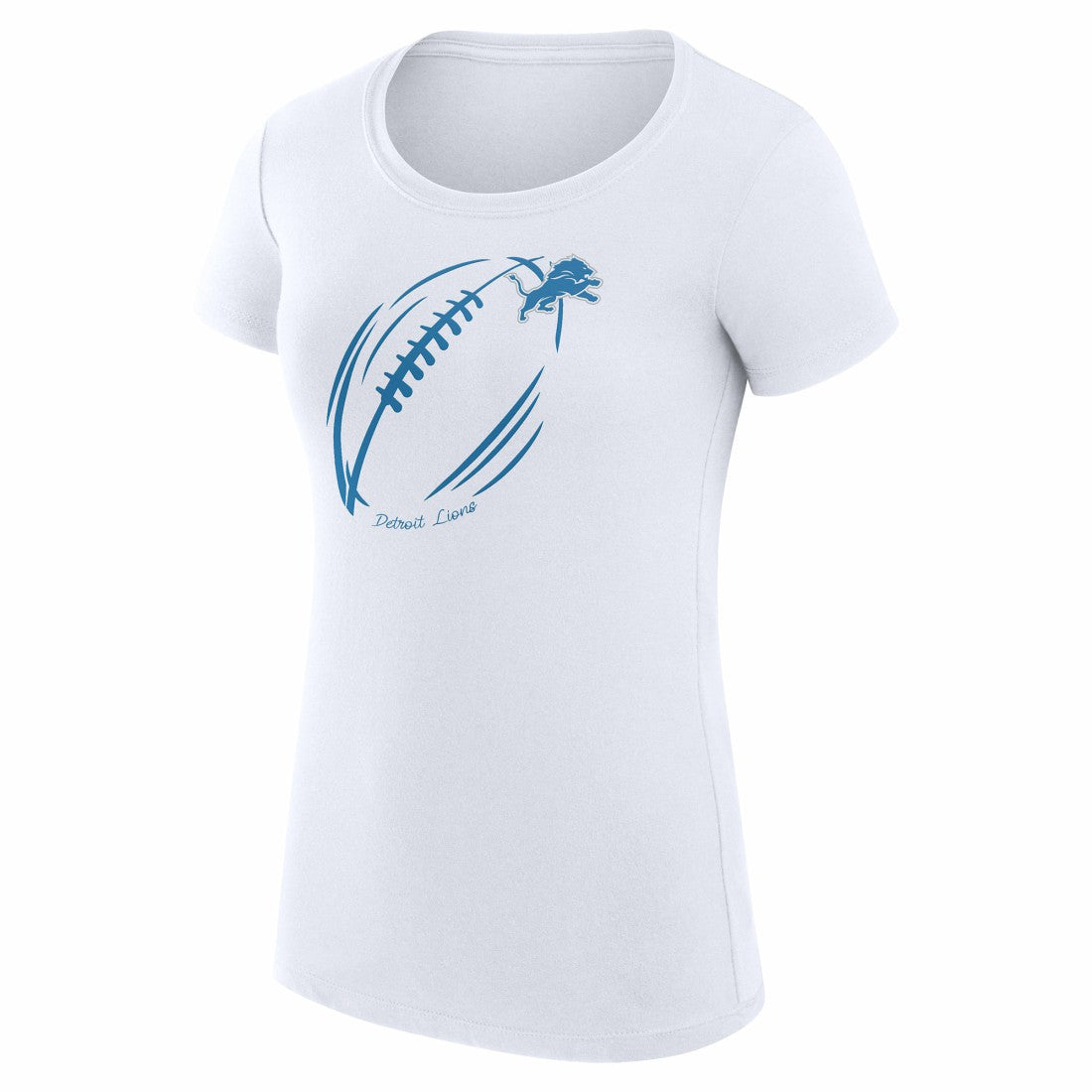 Detroit Lions G-III 4Her by Carl Banks Women's Super-Slim Fit Lightweight Subtle Football T-Shirt - White outlet