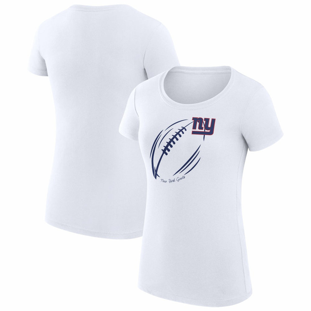 New York Giants G-III 4Her by Carl Banks Women's Super-Slim Fit Lightweight Subtle Football T-Shirt - White online
