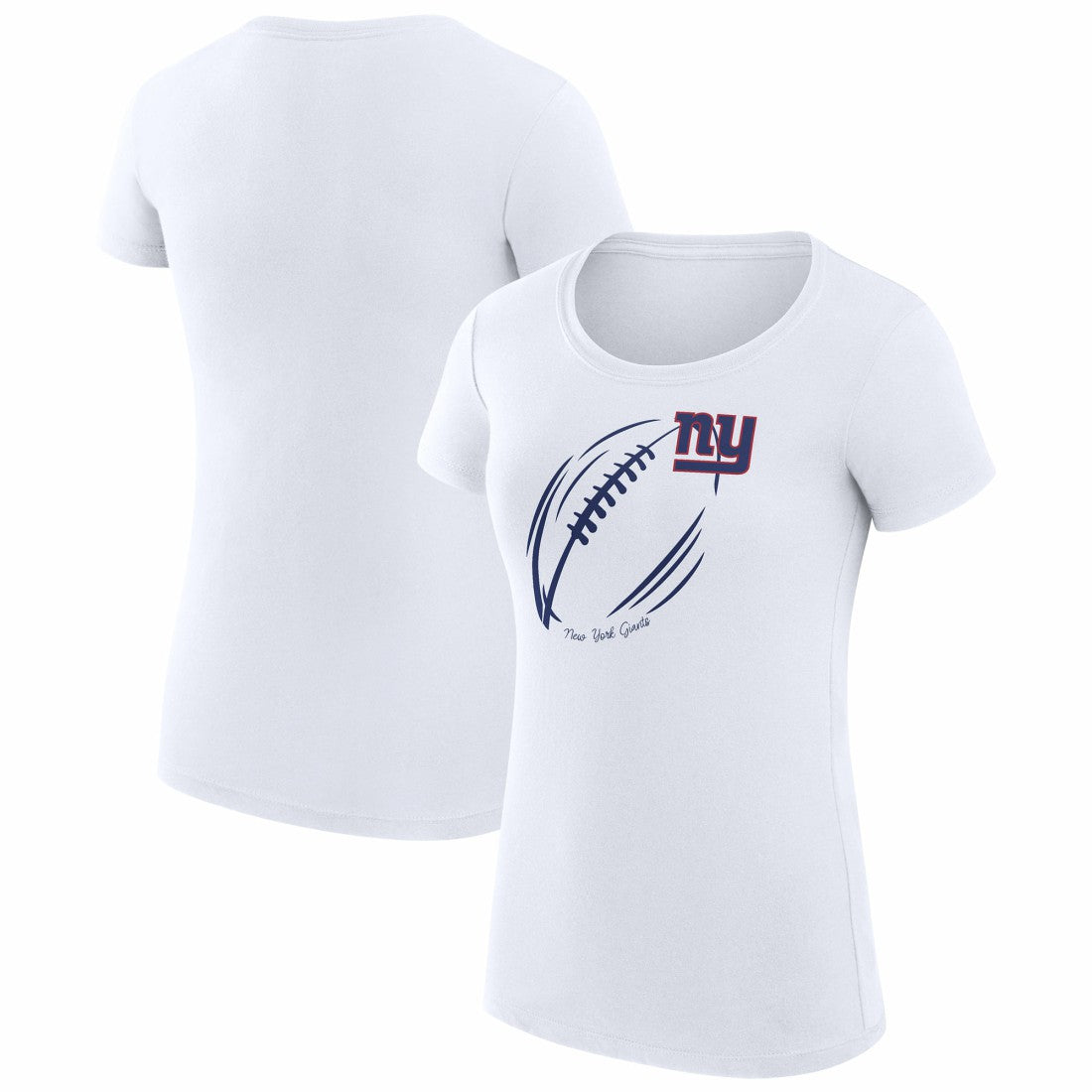 New York Giants G-III 4Her by Carl Banks Women's Super-Slim Fit Lightweight Subtle Football T-Shirt - White online