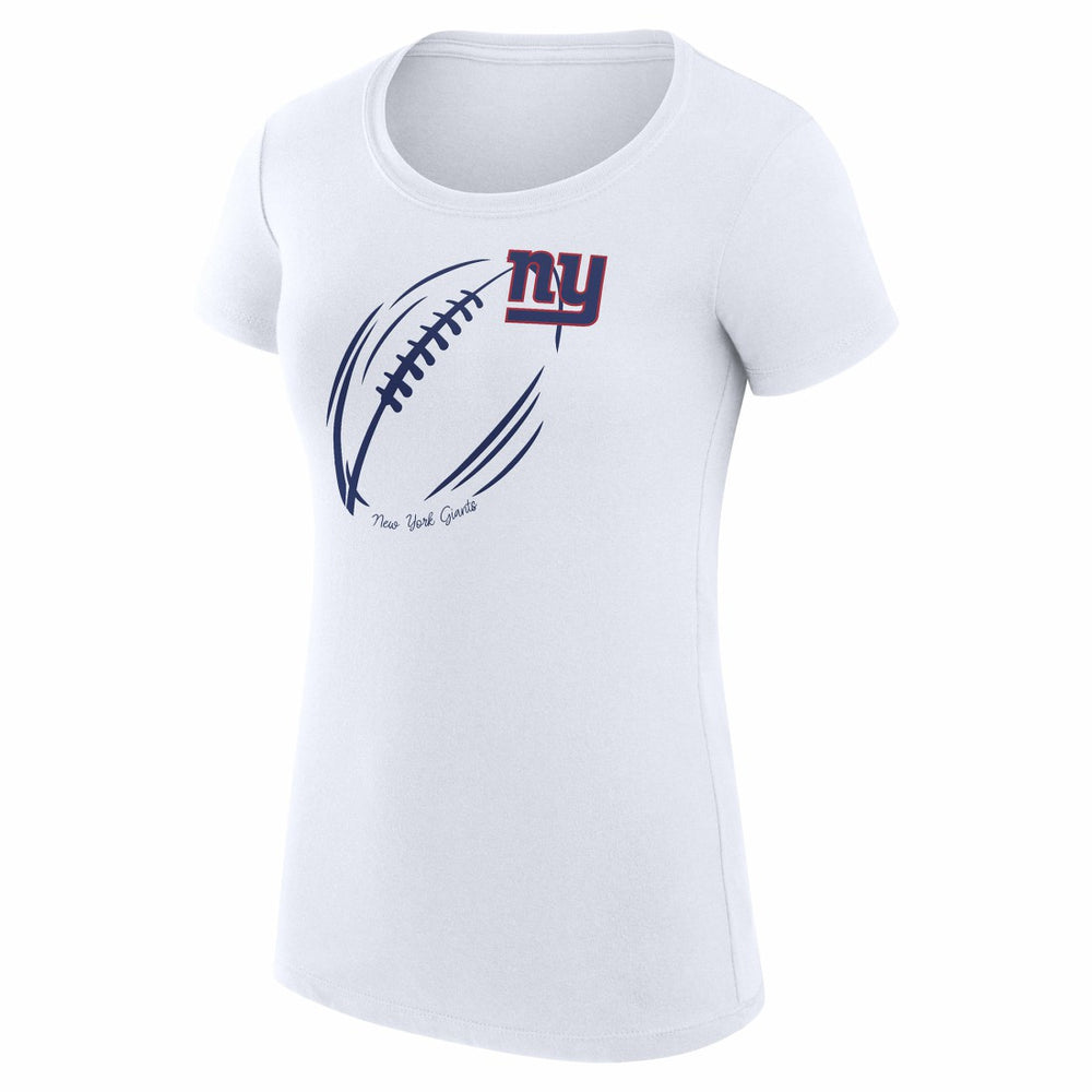 New York Giants G-III 4Her by Carl Banks Women's Super-Slim Fit Lightweight Subtle Football T-Shirt - White online