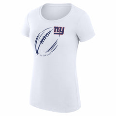 New York Giants G-III 4Her by Carl Banks Women's Super-Slim Fit Lightweight Subtle Football T-Shirt - White online