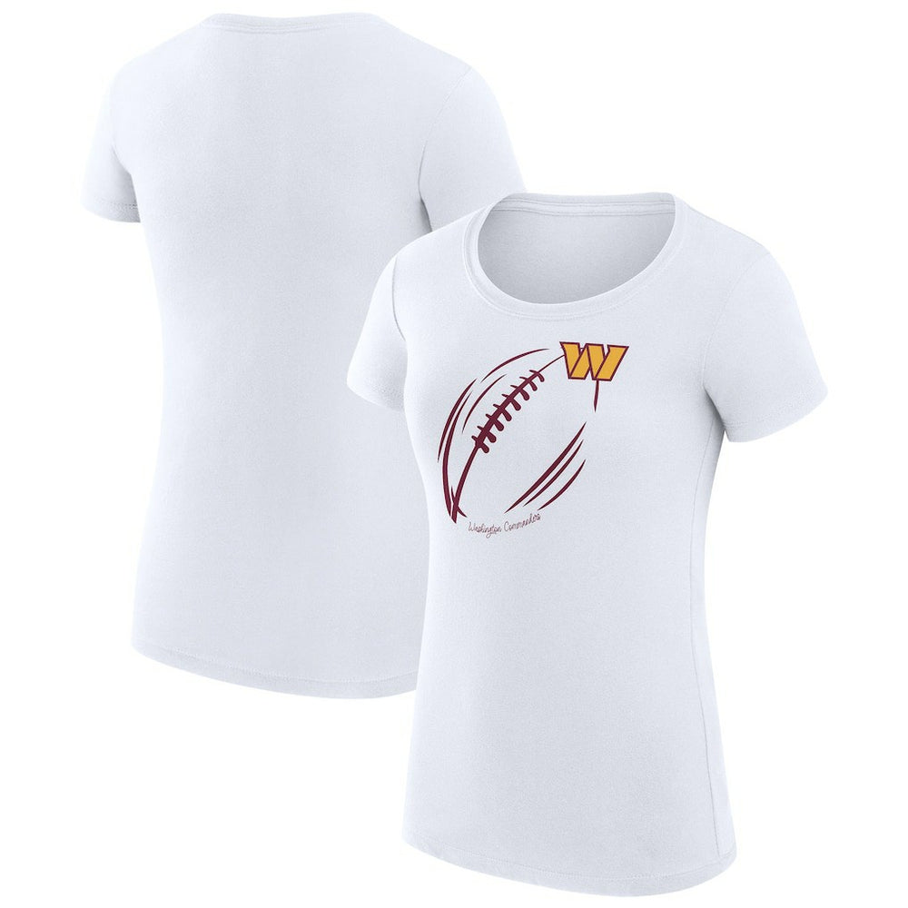 Washington Commanders G-III 4Her by Carl Banks Women's Super-Slim Fit Lightweight Subtle Football T-Shirt - White sale