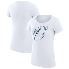 Indianapolis Colts G-III 4Her by Carl Banks Women's Super-Slim Fit Lightweight Subtle Football T-Shirt - White sale