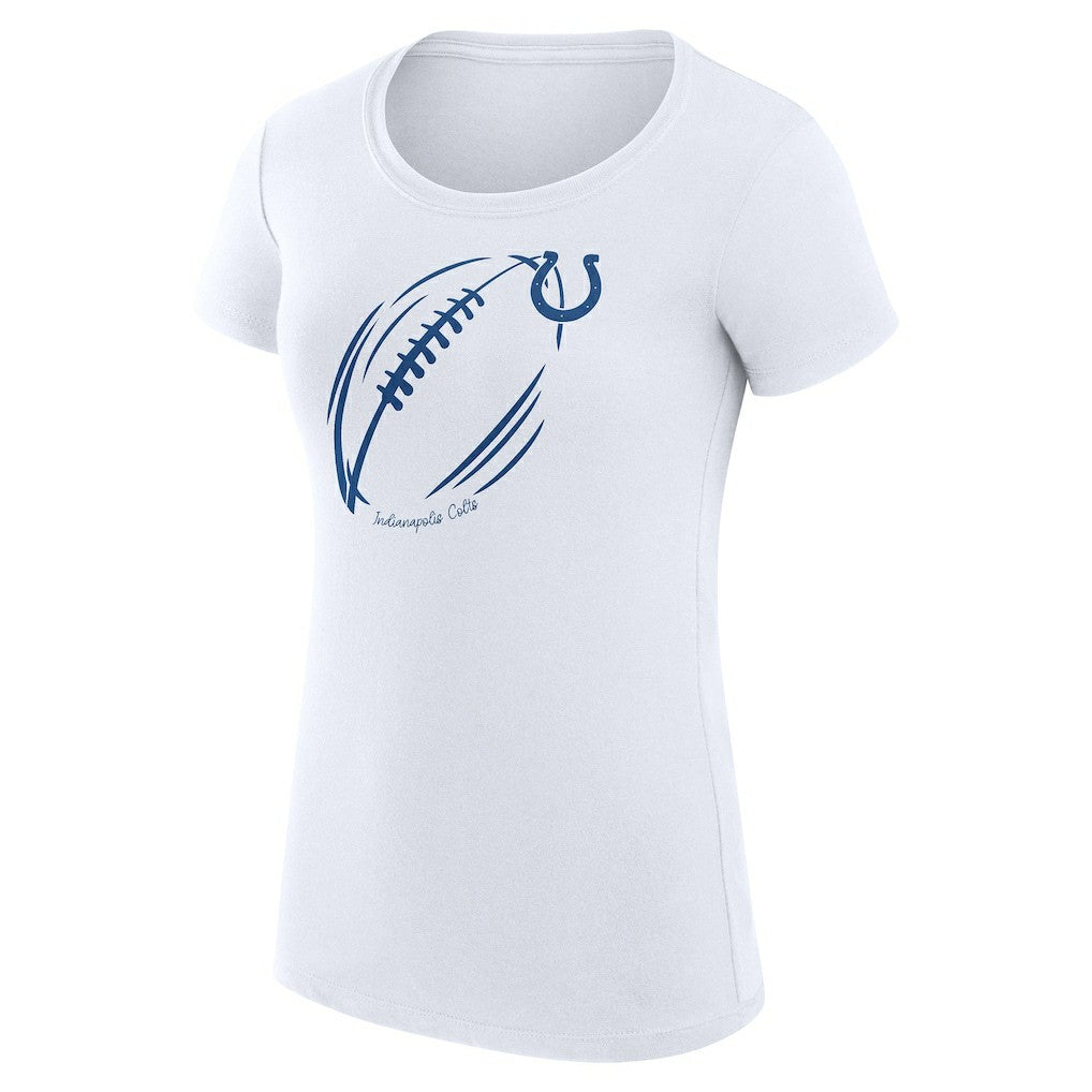 Indianapolis Colts G-III 4Her by Carl Banks Women's Super-Slim Fit Lightweight Subtle Football T-Shirt - White sale
