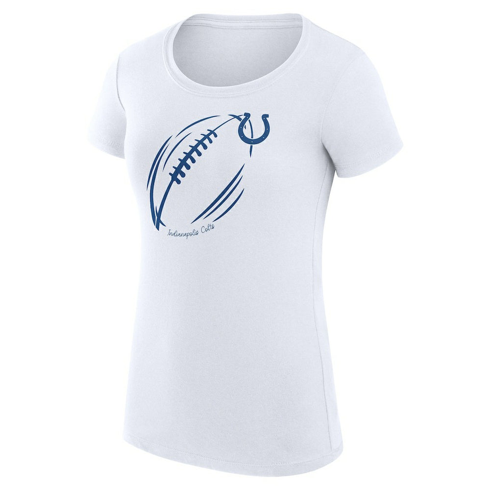 Indianapolis Colts G-III 4Her by Carl Banks Women's Super-Slim Fit Lightweight Subtle Football T-Shirt - White sale