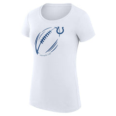 Indianapolis Colts G-III 4Her by Carl Banks Women's Super-Slim Fit Lightweight Subtle Football T-Shirt - White sale