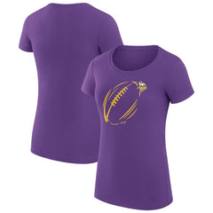 Minnesota Vikings G-III 4Her by Carl Banks Women's Super-Slim Fit Lightweight Subtle Football T-Shirt - Purple for sale