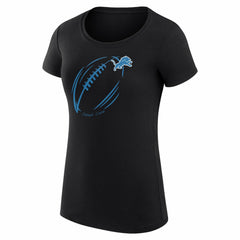 Detroit Lions G-III 4Her by Carl Banks Women's Super-Slim Fit Lightweight Subtle Football T-Shirt - Black discount