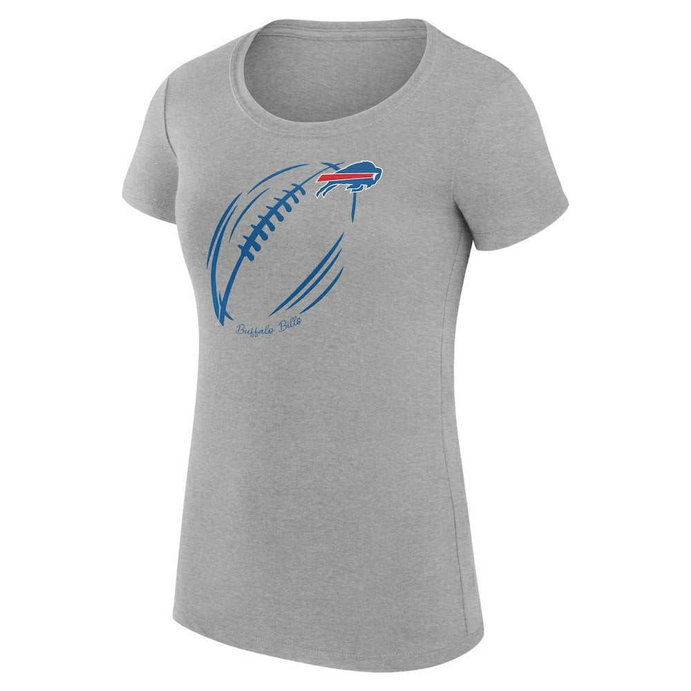 Buffalo Bills G-III 4Her by Carl Banks Women's Super-Slim Fit Lightweight Subtle Football T-Shirt - Heather Gray cheap