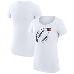 Cincinnati Bengals G-III 4Her by Carl Banks Women's Super-Slim Fit Lightweight Subtle Football T-Shirt - White on sale