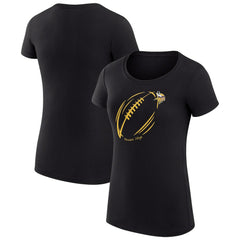 Minnesota Vikings G-III 4Her by Carl Banks Women's Super-Slim Fit Lightweight Subtle Football T-Shirt - Black sale