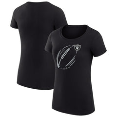 Las Vegas Raiders G-III 4Her by Carl Banks Women's Super-Slim Fit Lightweight Subtle Football T-Shirt - Black outlet