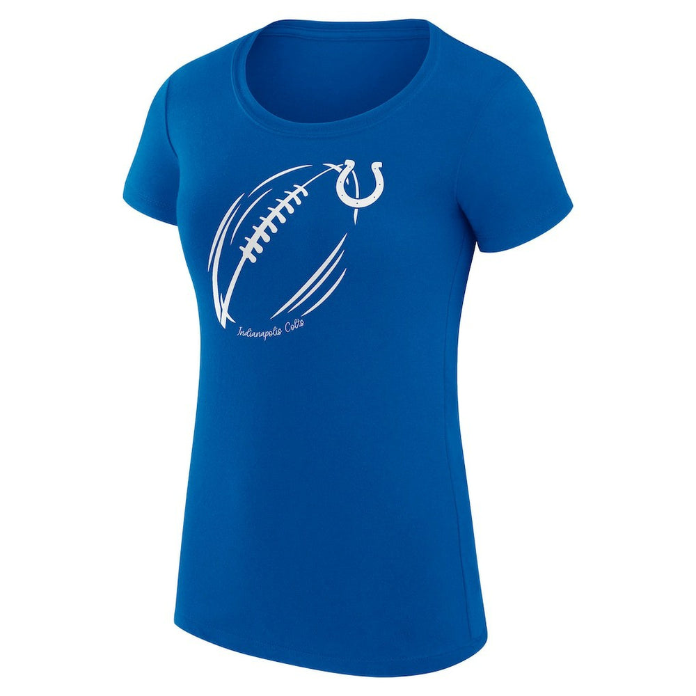 Indianapolis Colts G-III 4Her by Carl Banks Women's Super-Slim Fit Lightweight Subtle Football T-Shirt - Royal outlet