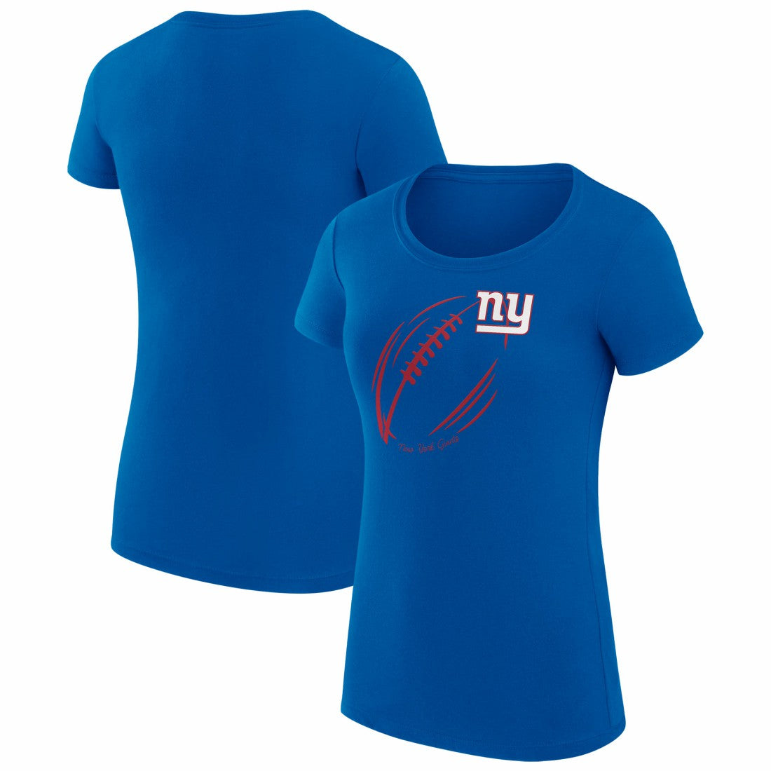 New York Giants G-III 4Her by Carl Banks Women's Super-Slim Fit Lightweight Subtle Football T-Shirt - Royal discount