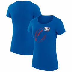 New York Giants G-III 4Her by Carl Banks Women's Super-Slim Fit Lightweight Subtle Football T-Shirt - Royal discount