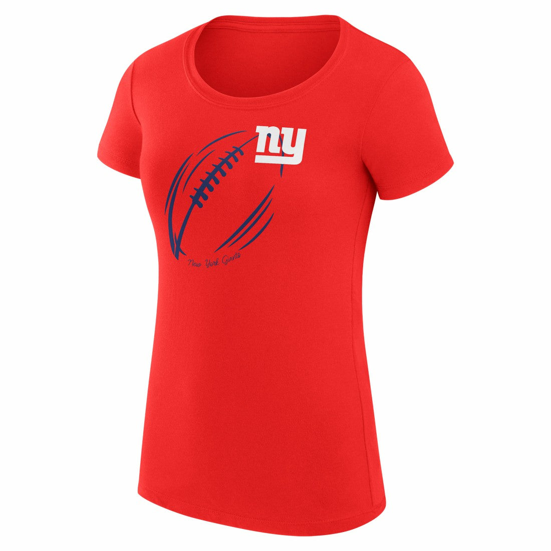 New York Giants G-III 4Her by Carl Banks Women's Super-Slim Fit Lightweight Subtle Football T-Shirt - Red for sale