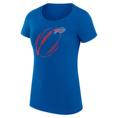 Buffalo Bills G-III 4Her by Carl Banks Women's Super-Slim Fit Lightweight Subtle Football T-Shirt - Royal sale