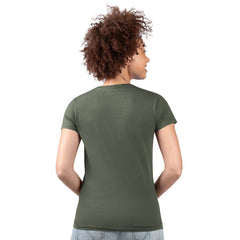 New York Jets G-III 4Her by Carl Banks Women's Super-Slim Fit Lightweight Subtle Football V-Neck T-Shirt - Olive discount