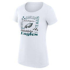 Philadelphia Eagles G-III 4Her by Carl Banks Women's Super-Slim Fit Lightweight Collage Team T-Shirt - White on sale