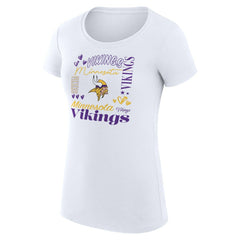 Minnesota Vikings G-III 4Her by Carl Banks Women's Super-Slim Fit Lightweight Collage Team T-Shirt - White sale