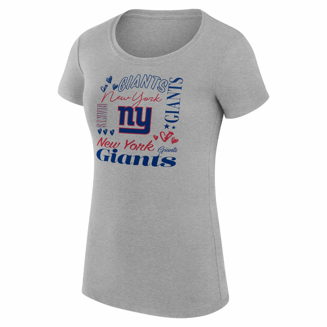 New York Giants G-III 4Her by Carl Banks Women's Super-Slim Fit Lightweight Collage Team T-Shirt - Heather Gray online