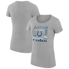 Indianapolis Colts G-III 4Her by Carl Banks Women's Super-Slim Fit Lightweight Collage Team T-Shirt - Heather Gray sale