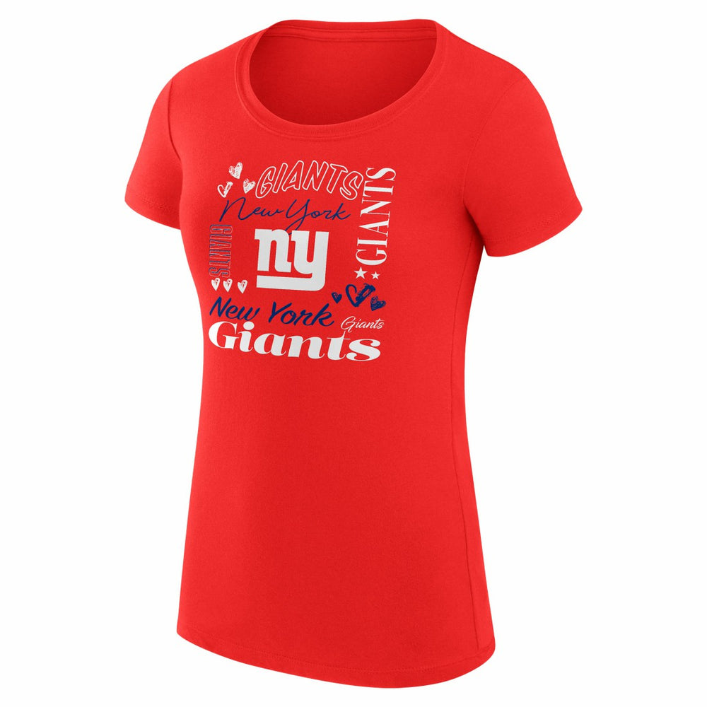 New York Giants G-III 4Her by Carl Banks Women's Super-Slim Fit Lightweight Collage Team T-Shirt - Red outlet