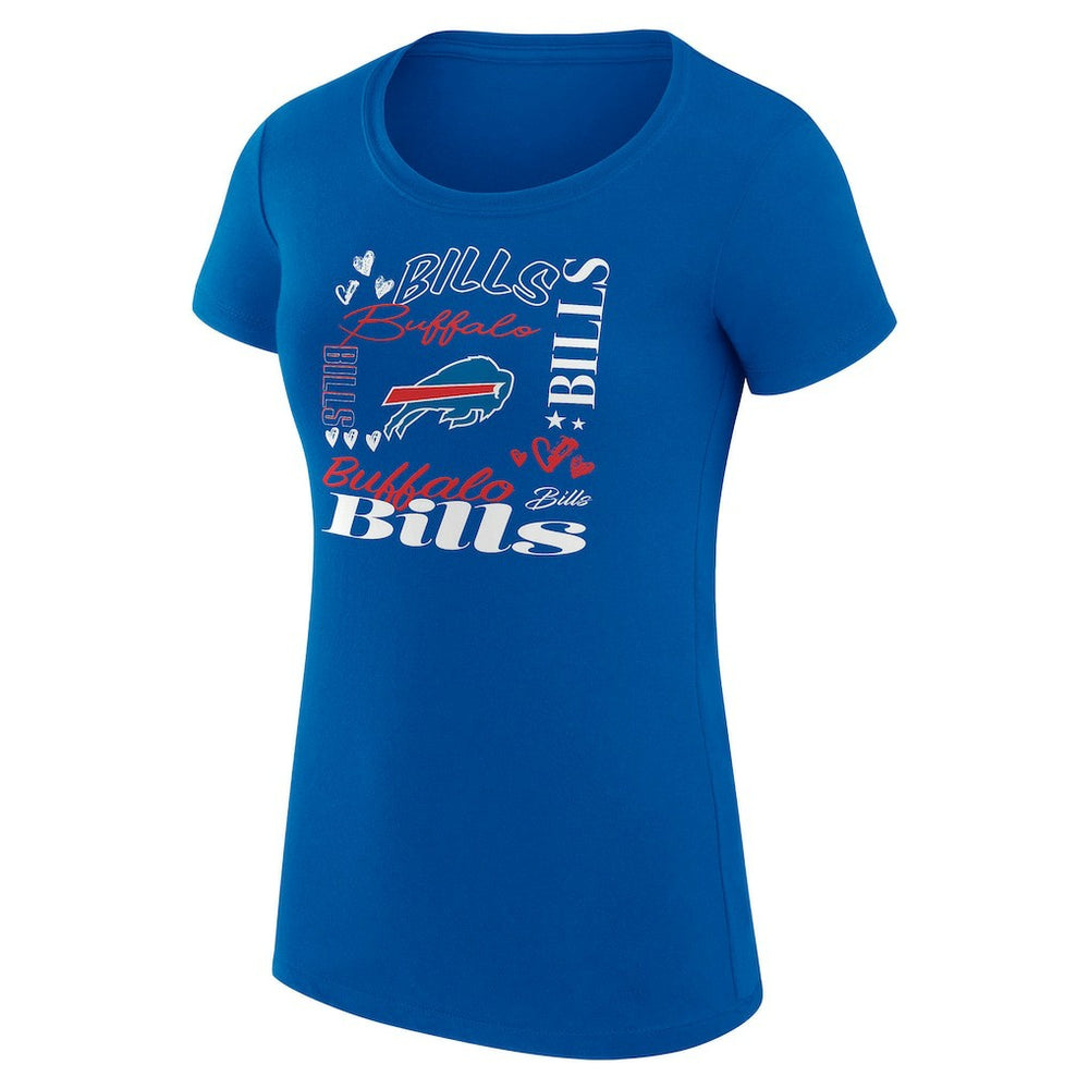 Buffalo Bills G-III 4Her by Carl Banks Women's Super-Slim Fit Lightweight Collage Team T-Shirt - Royal on sale