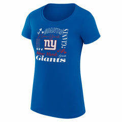 New York Giants G-III 4Her by Carl Banks Women's Super-Slim Fit Lightweight Collage Team T-Shirt - Royal for sale