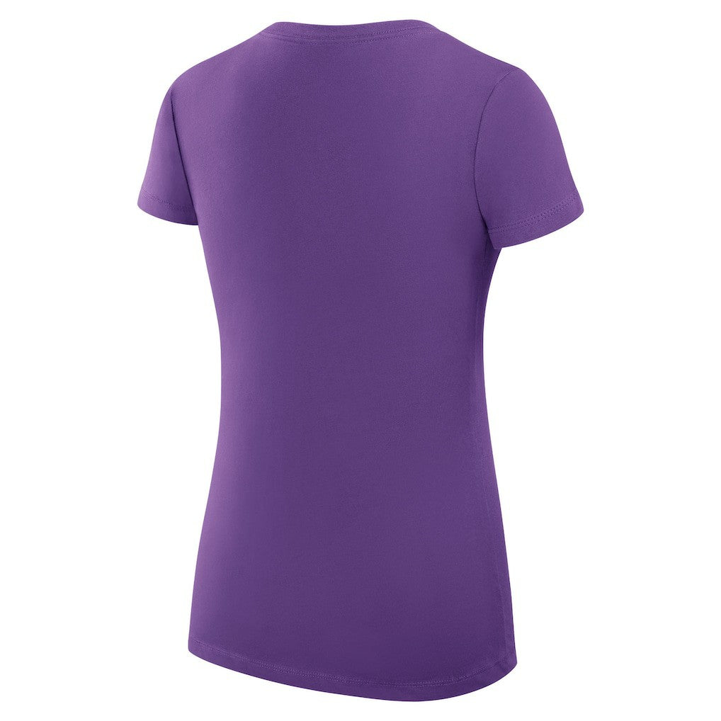 Minnesota Vikings G-III 4Her by Carl Banks Women's Super-Slim Fit Lightweight Collage Team V-Neck T-Shirt - Purple for sale