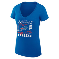 Buffalo Bills G-III 4Her by Carl Banks Women's Super-Slim Fit Lightweight Collage Team V-Neck T-Shirt - Royal discount