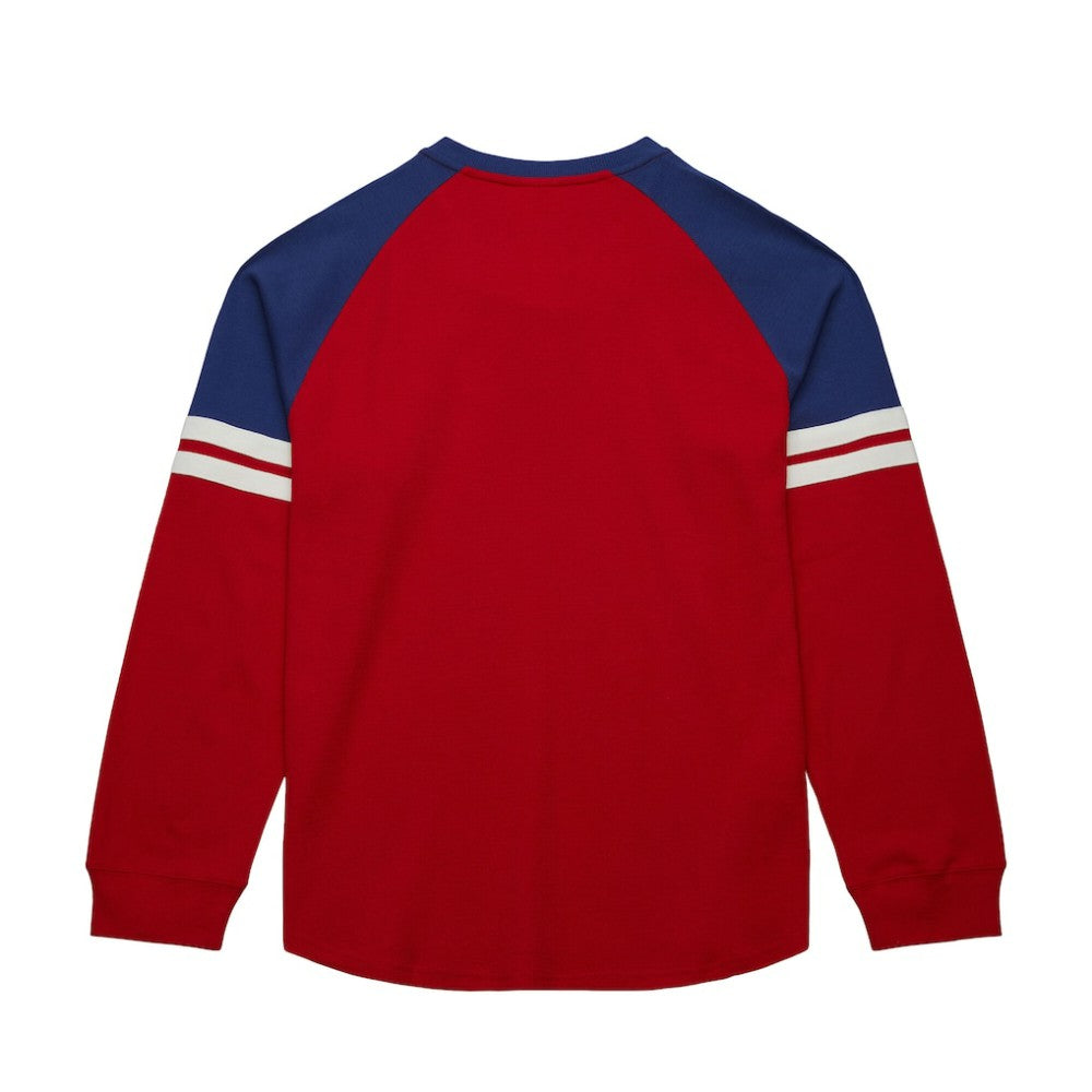 New York Rangers Mitchell & Ness Thermal Henley Long Sleeve T-Shirt - Red T-shirts