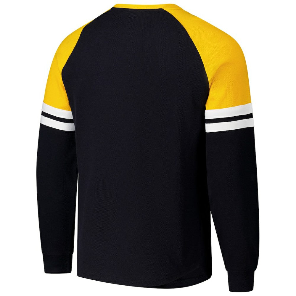 Pittsburgh Penguins Mitchell & Ness Thermal Henley Long Sleeve T-Shirt - Black T-shirts