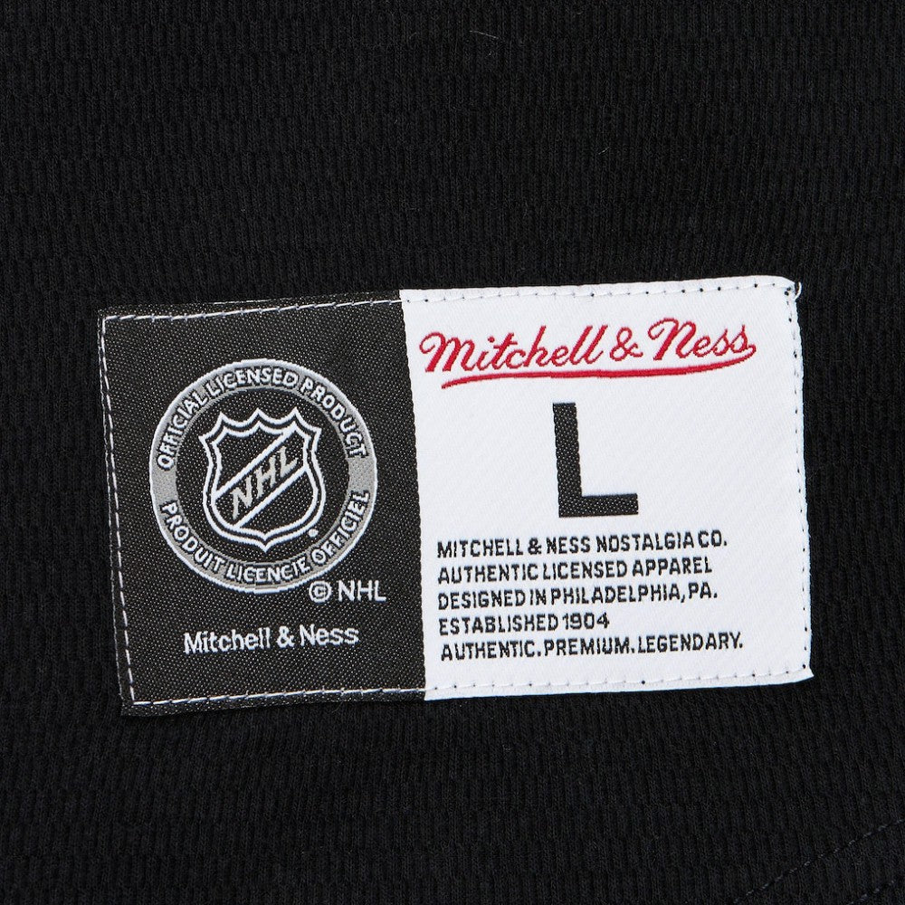 Boston Bruins Mitchell & Ness Thermal Henley Long Sleeve T-Shirt - Black T-shirts