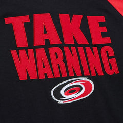 Carolina Hurricanes Mitchell & Ness Legendary Slub Raglan Long Sleeve T-Shirt - Black/Red T-shirts