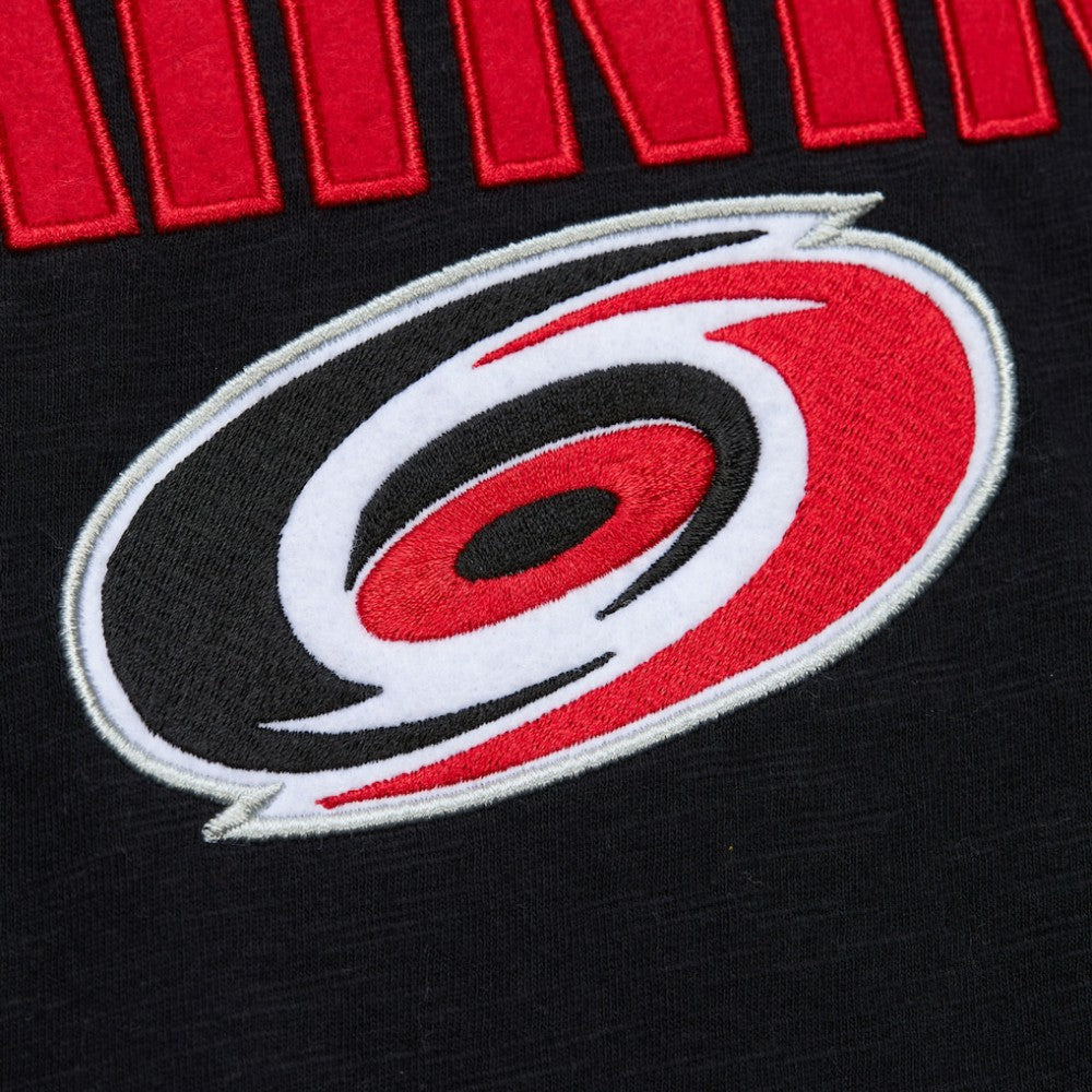 Carolina Hurricanes Mitchell & Ness Legendary Slub Raglan Long Sleeve T-Shirt - Black/Red T-shirts