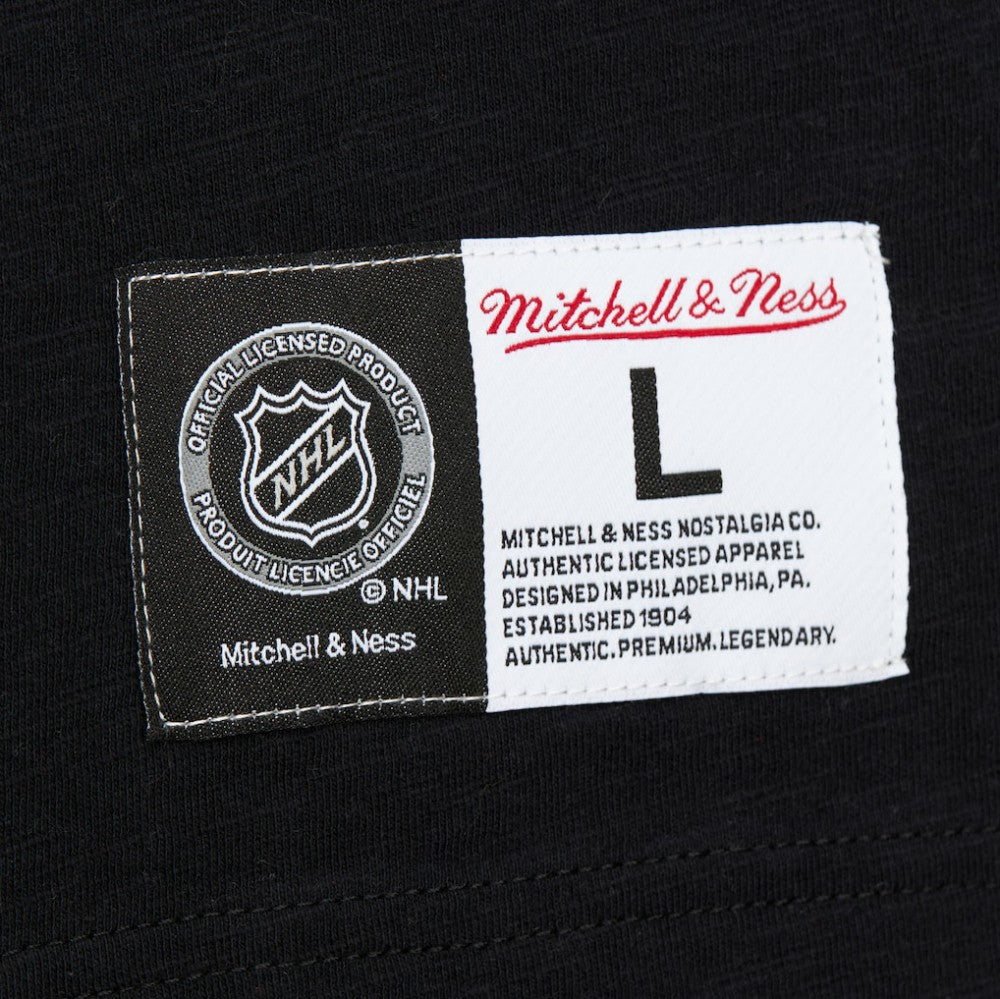 San Jose Sharks Mitchell & Ness Legendary Slub Raglan Long Sleeve T-Shirt - Black/Teal T-shirts