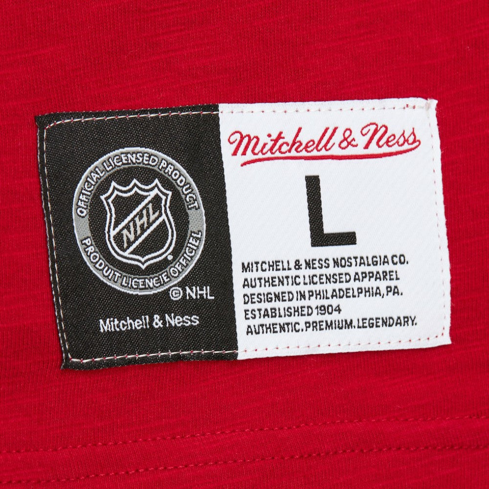 Detroit Red Wings Mitchell & Ness Legendary Slub Raglan Long Sleeve T-Shirt - Red/Black T-shirts