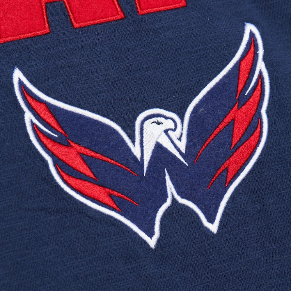 Washington Capitals Mitchell & Ness Legendary Slub Raglan Long Sleeve T-Shirt - Navy/Red T-shirts