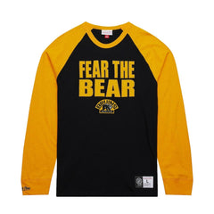 Boston Bruins Mitchell & Ness Legendary Slub Raglan Long Sleeve T-Shirt - Black/Gold T-shirts