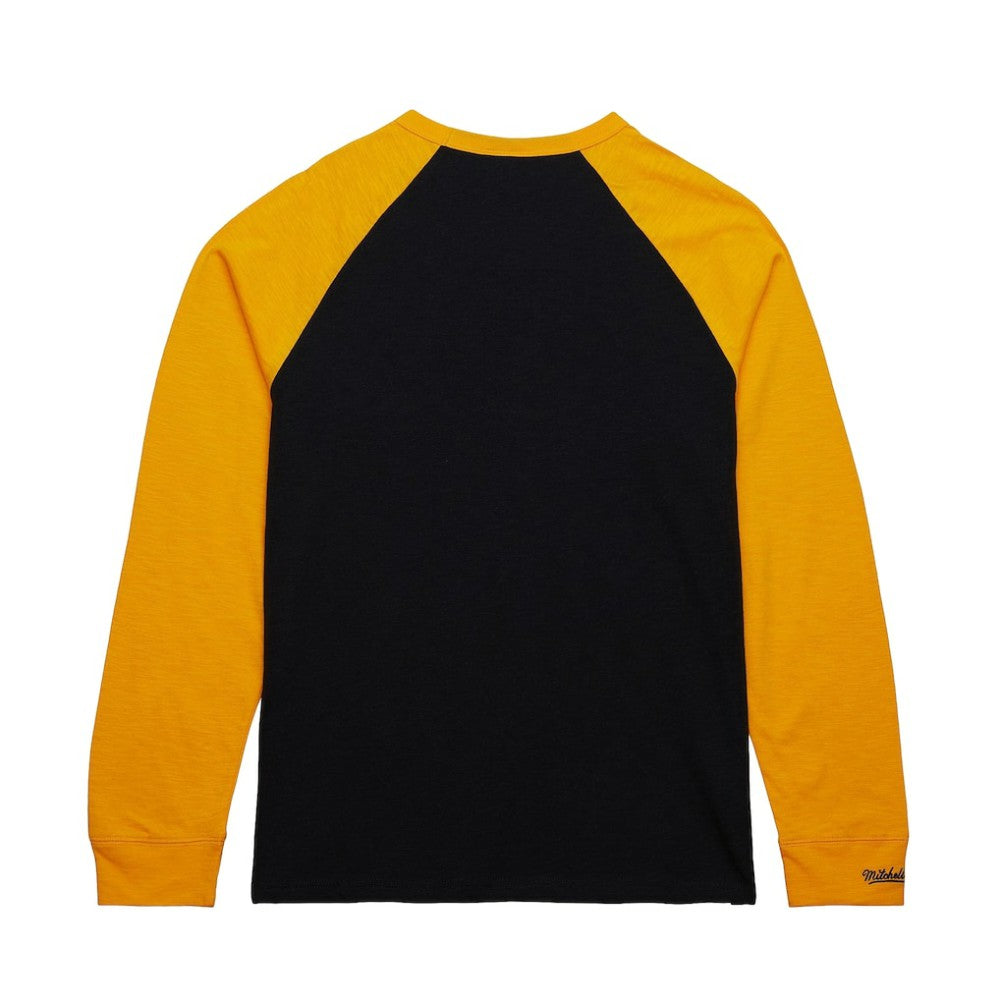 Boston Bruins Mitchell & Ness Legendary Slub Raglan Long Sleeve T-Shirt - Black/Gold T-shirts