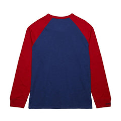 New York Rangers Mitchell & Ness Legendary Slub Raglan Long Sleeve T-Shirt - Blue/Red T-shirts