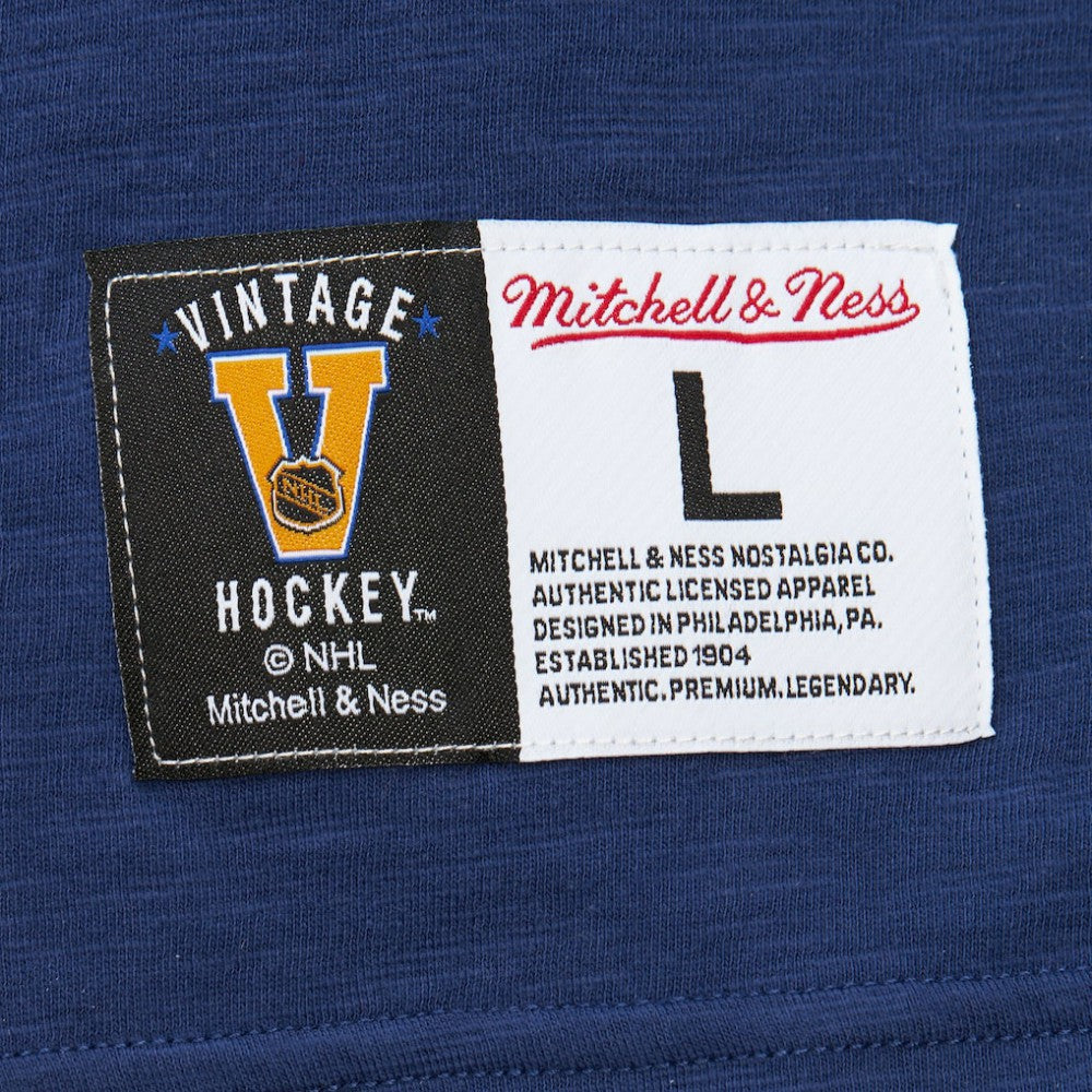 New York Rangers Mitchell & Ness Legendary Slub Raglan Long Sleeve T-Shirt - Blue/Red T-shirts