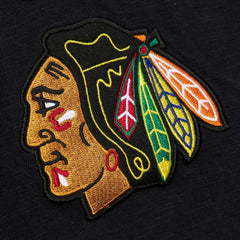 Chicago Blackhawks Mitchell & Ness Legendary Slub Raglan Long Sleeve T-Shirt - Black/Red T-shirts