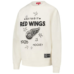 Detroit Red Wings Mitchell & Ness Women's Logo 3.0 Pullover Sweatshirt - Cream Sweatshirts