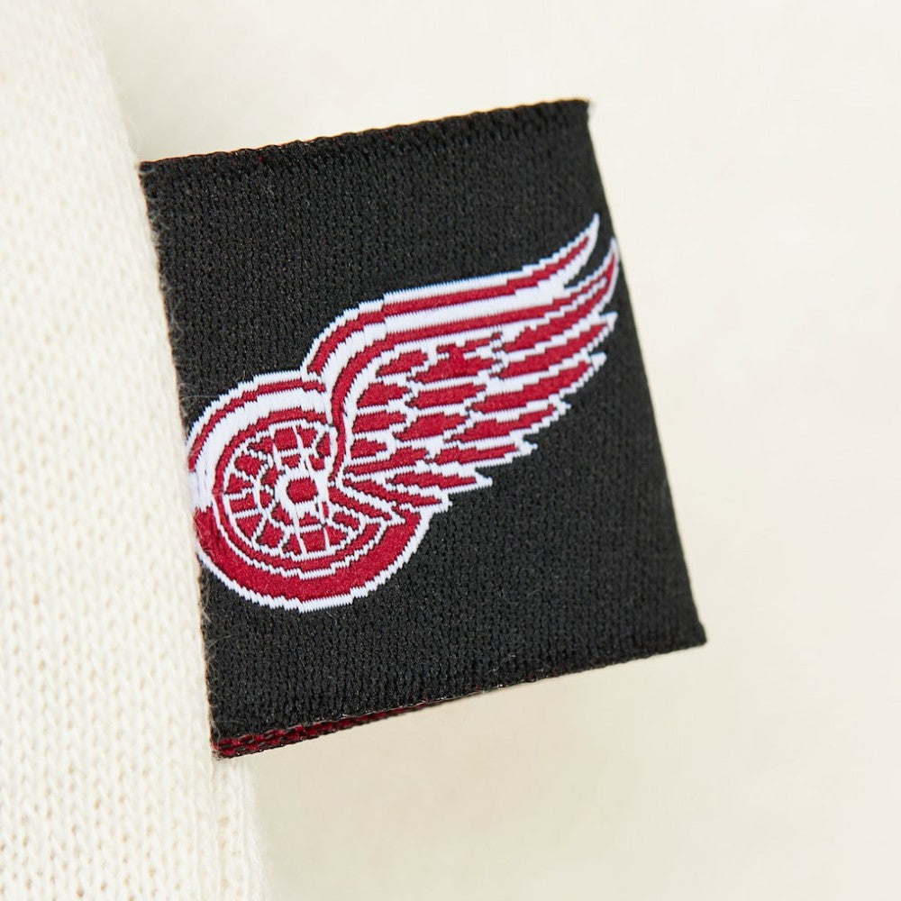 Detroit Red Wings Mitchell & Ness Women's Logo 3.0 Pullover Sweatshirt - Cream Sweatshirts