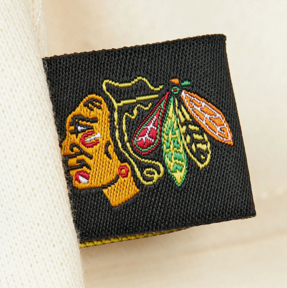 Chicago Blackhawks Mitchell & Ness Women's Logo 3.0 Pullover Sweatshirt - Cream Sweatshirts